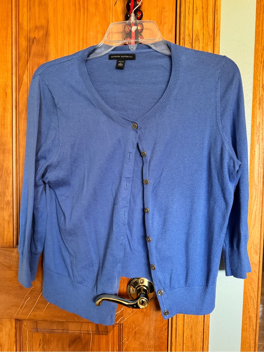 Banana Republic Women's Periwinkle V-Neck Button Cardigan